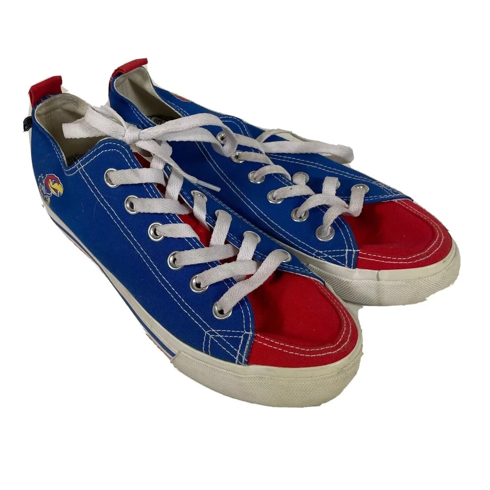 Skicks Kansas Jayhawks‎ Blue Low Top Sneaker Womens 8 Youth 6 Lace Up Unisex